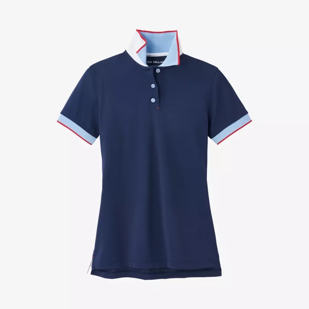 NWT Peter Millar Helen Birdseye Collar Sport Mesh Polo, Small, Free Shipping